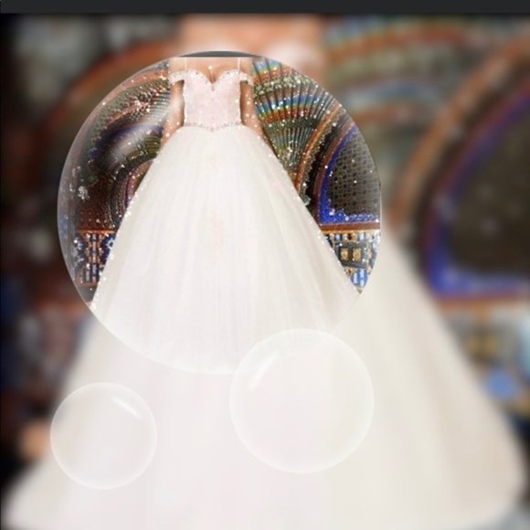 💲Sale💲 OFF SHOULDER BEADED LACE BODICE GOWN 💗 - Picture 7 of 8